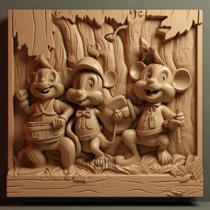 Chip n Dale Rescue Rangers TV series 2 stl model for CNC